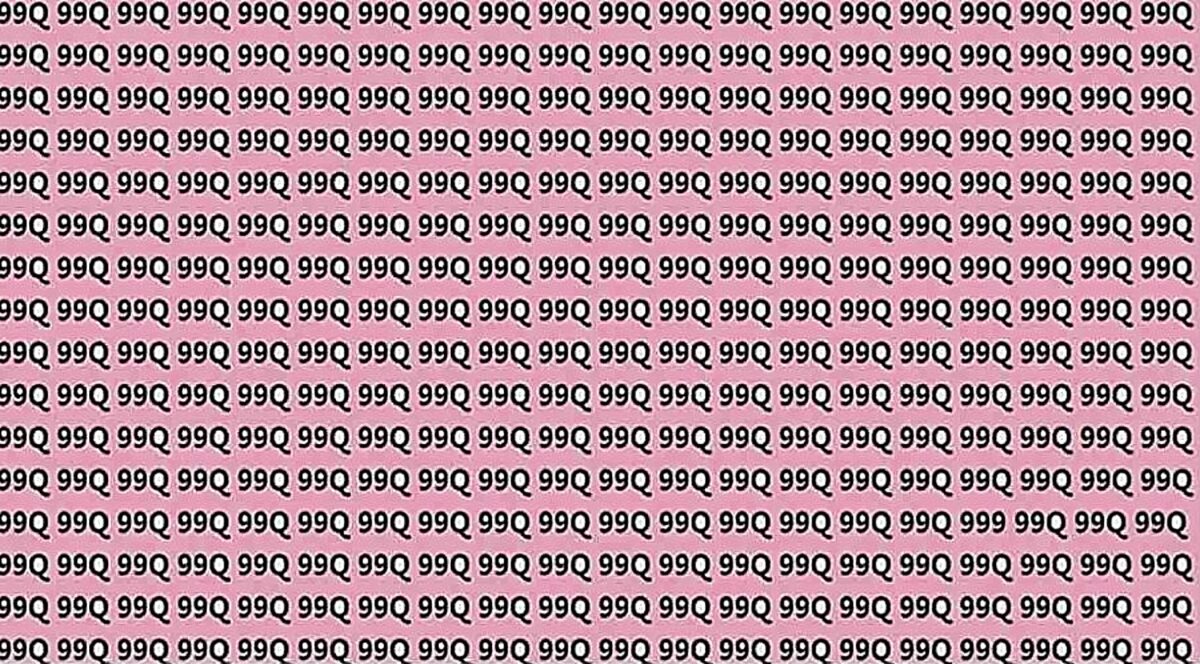 Τεστ IQ: Μπορείς να εντοπίσεις τον αριθμό 999 ανάμεσα στα 99Q σε 15 δευτερόλεπτα;