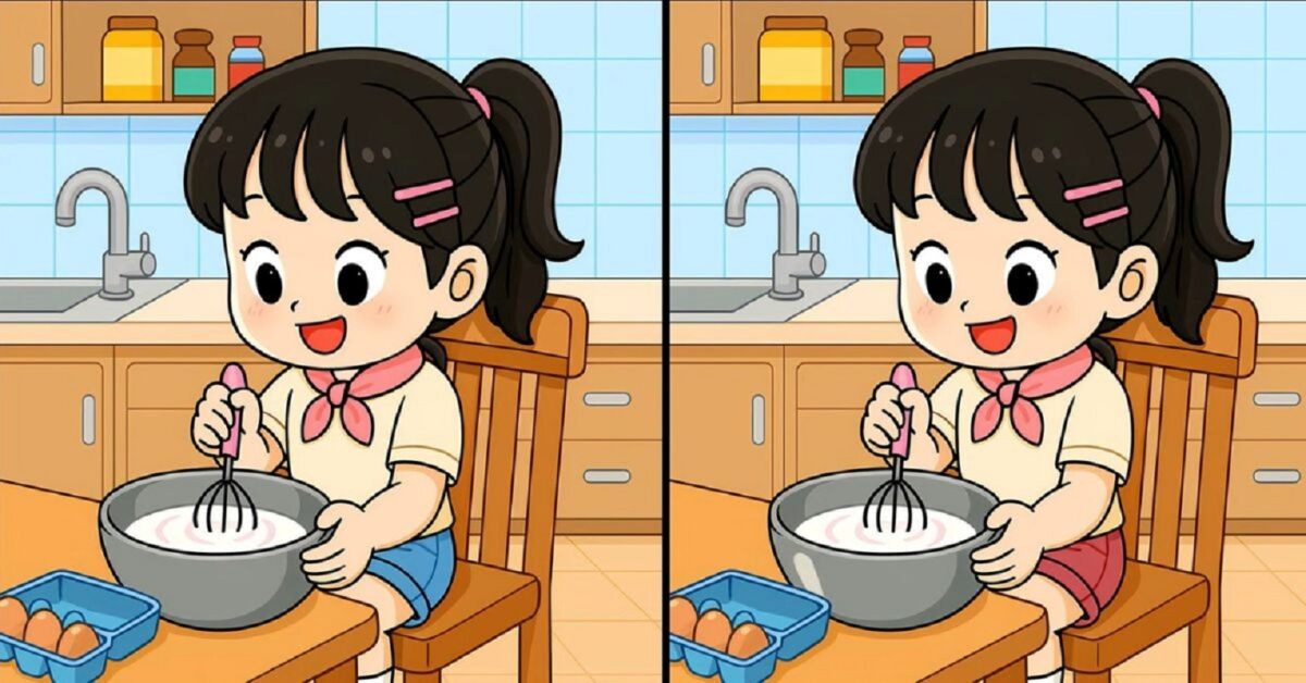 Τεστ παρατηρητικότητας: Μπορείτε να βρείτε τις 3 διαφορές στις εικόνες με ένα κορίτσι που μαγειρεύει σε 13 δευτερόλεπτα
