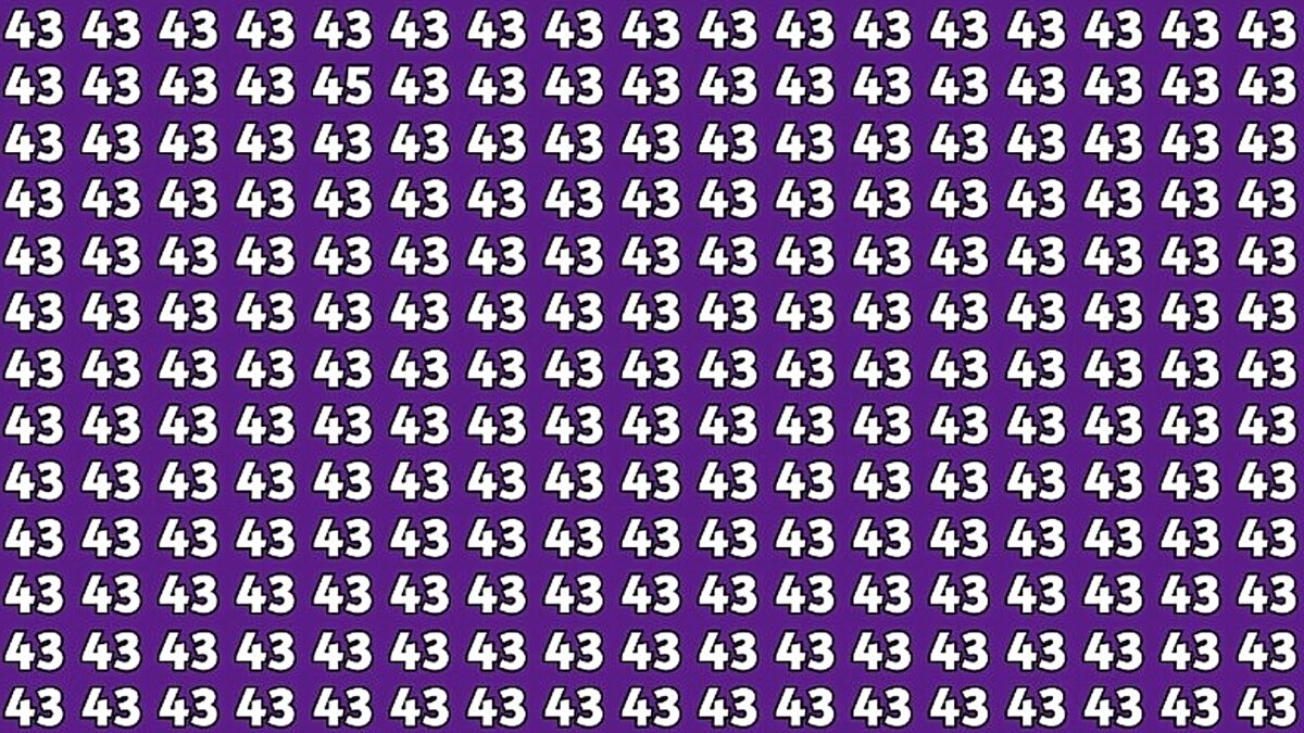 Τεστ IQ: Μπορείτε να εντοπίσετε το 45 σε 6 δευτερόλεπτα;