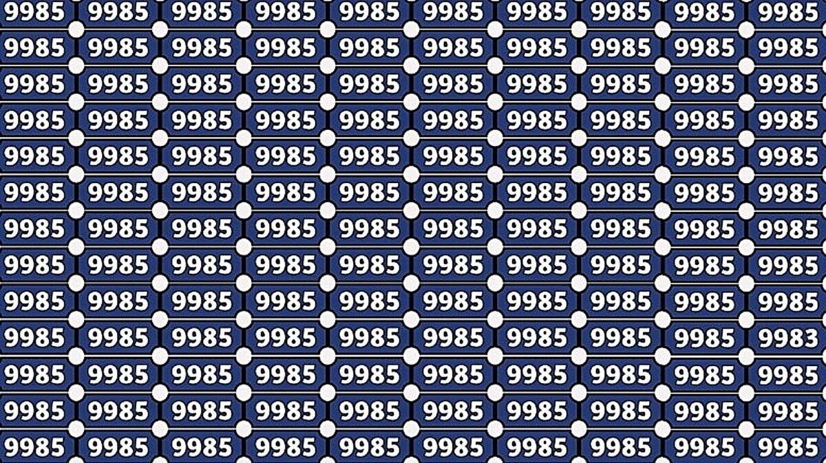 Τεστ IQ: Βρείτε το 9983 σε μια θάλασσα από 9985 σε 9 δευτερόλεπτα