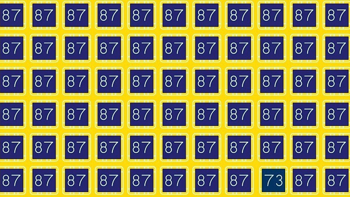 Τεστ IQ: Εντοπίστε τον αριθμό 73 που κρύβεται ανάμεσα στον 87 σε 8 δευτερόλεπτα
