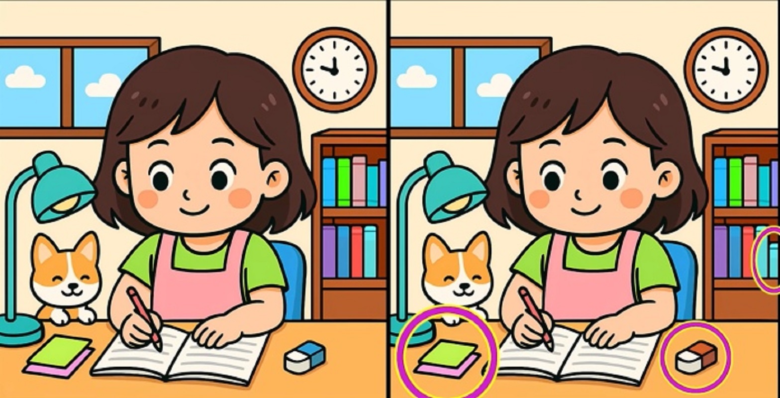 Τεστ παρατηρητικότητας, διαφορές, κορίτσι