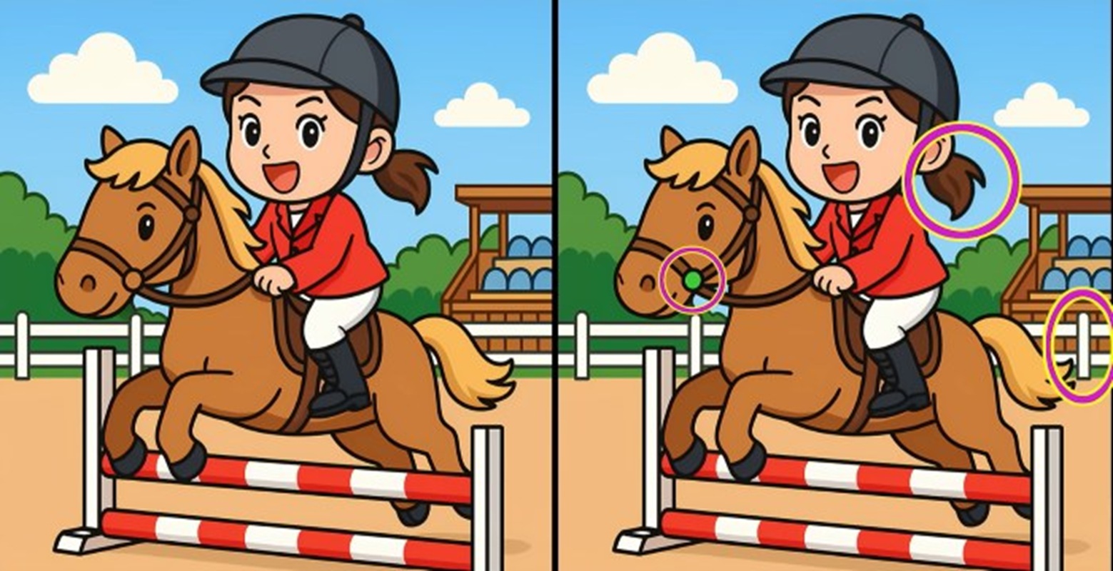 Τεστ παρατηρητικότητας, διαφορές, ιππέα