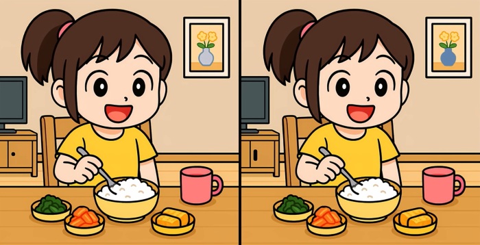 Τεστ παρατηρητικότητας, διαφορές, κορίτσι