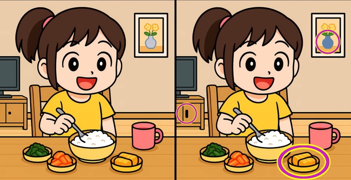 Τεστ παρατηρητικότητας, διαφορές, κορίτσι